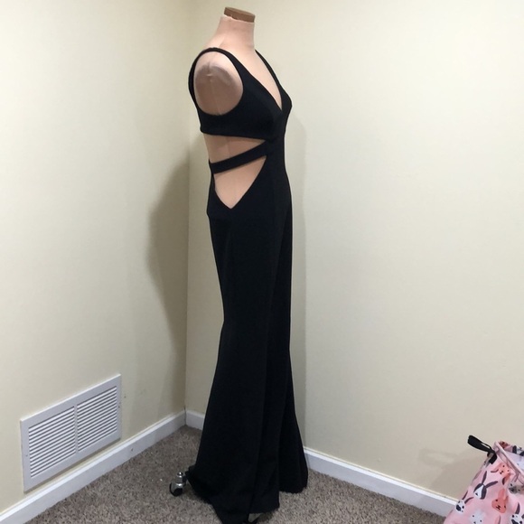 Jay Godfrey Formal Maxi Dress Size 4 Black Cutout Gown - Picture 5 of 11
